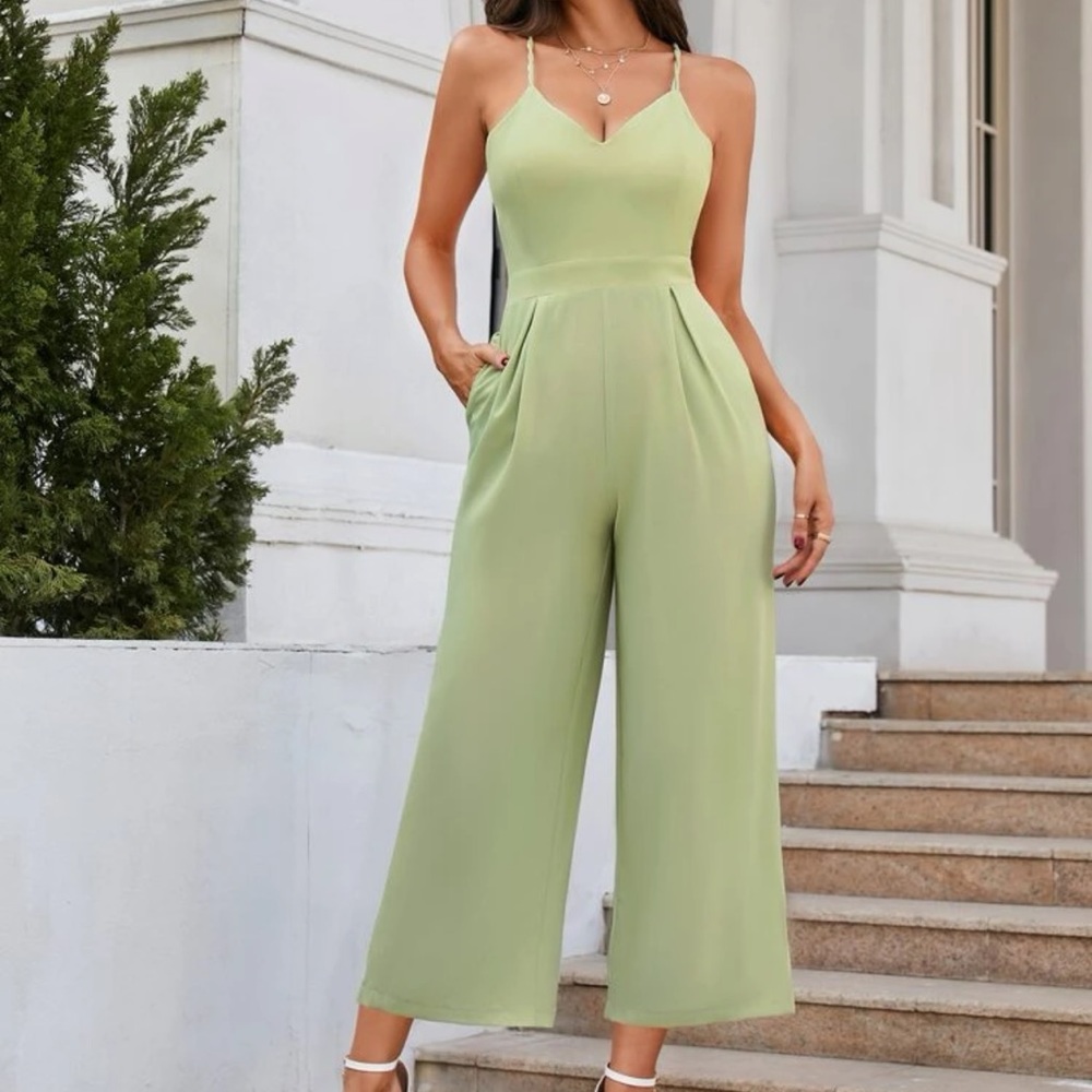 wide leg cami jumpsuit